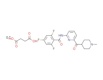 2,4,6-trifluoro-N- [6-(1-methylpiperidine-4-carbonyl)-2-pyridyl]benzamide hemisuccinate