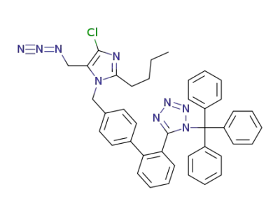 2-butyl-4-chloro-5-(azidomethyl)-1-[(2'-(1H-(1-(triphenylmethyl))tetrazol-5-yl)biphenyl-4-yl)methyl]-1H-imidazole