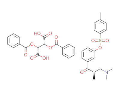 [2R]-toluene-4-sulfonic acid 3-(3-dimethylamino-2-methyl-propionyl)-phenyl ester L-dibenzoyl tartaric acid salt